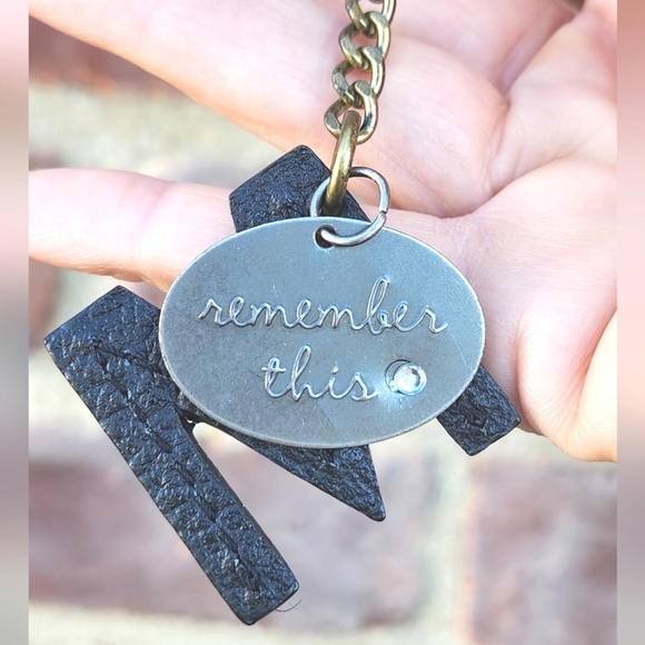 Anthropologie Initial M "Remember This" Purse Charm - Picture 4 of 7